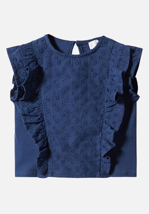 MANGO - T-shirt crafted - marino