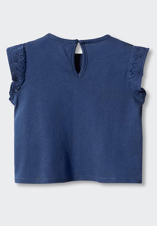 MANGO - T-shirt crafted - marino