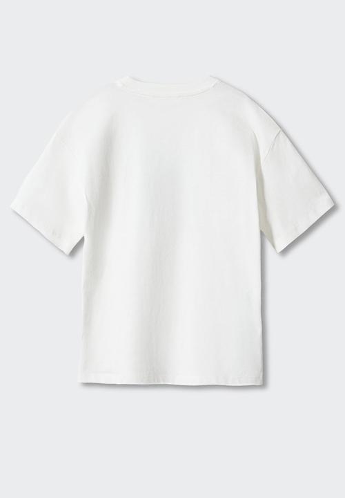 MANGO - T-shirt orleans - off white