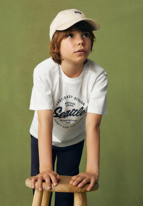 MANGO - T-shirt orleans - off white