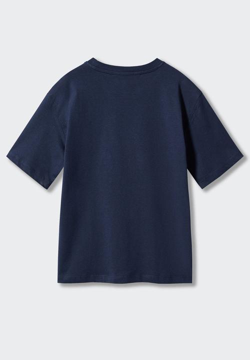 MANGO - T-shirt orleans - navy