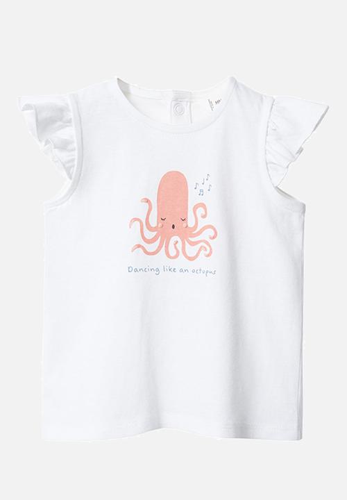 MANGO - T-shirt octopy - off white