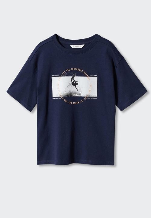 MANGO - T-shirt surf - navy