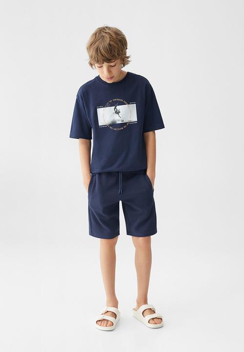 MANGO - T-shirt surf - navy