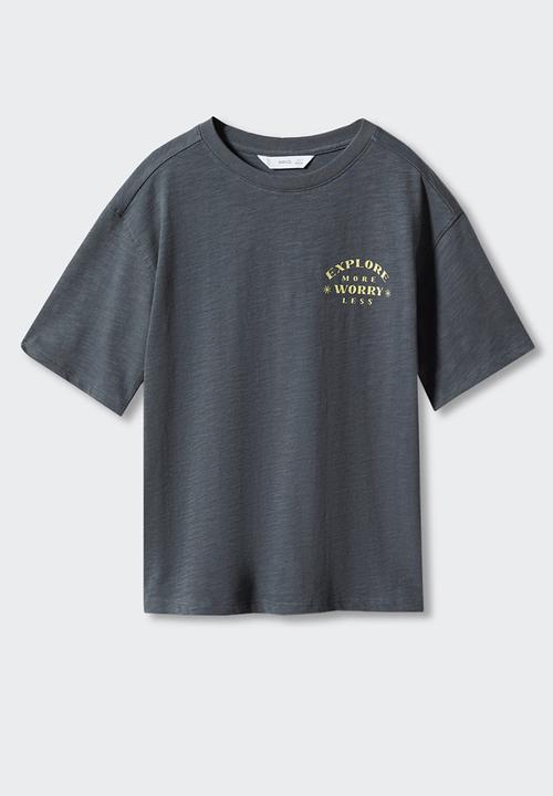 MANGO - T-shirt sand - antracite