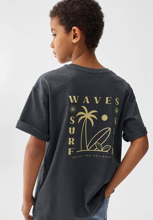 MANGO - T-shirt sand - antracite