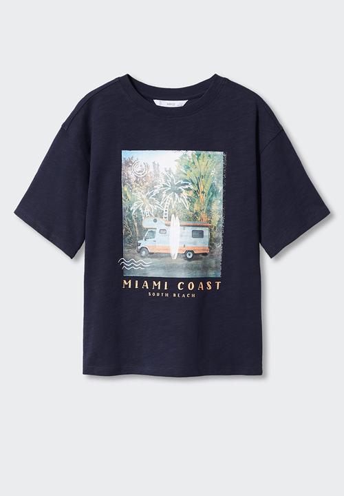 MANGO - T-shirt furgo - navy