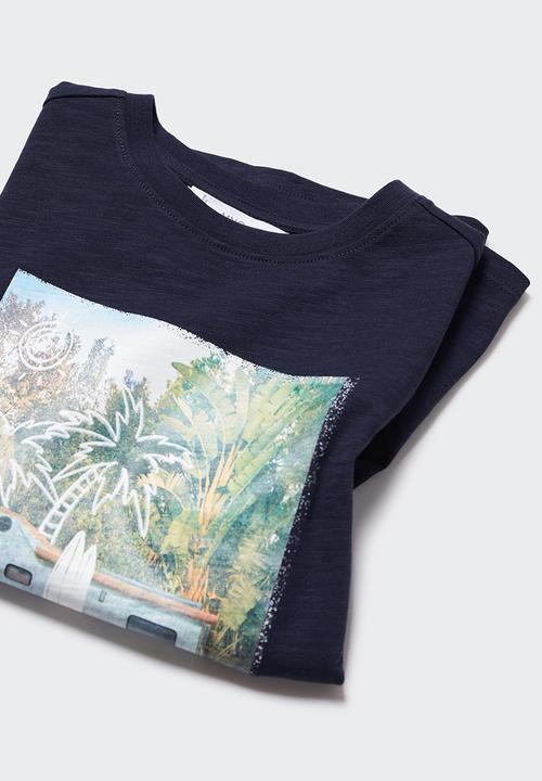 MANGO - T-shirt furgo - navy