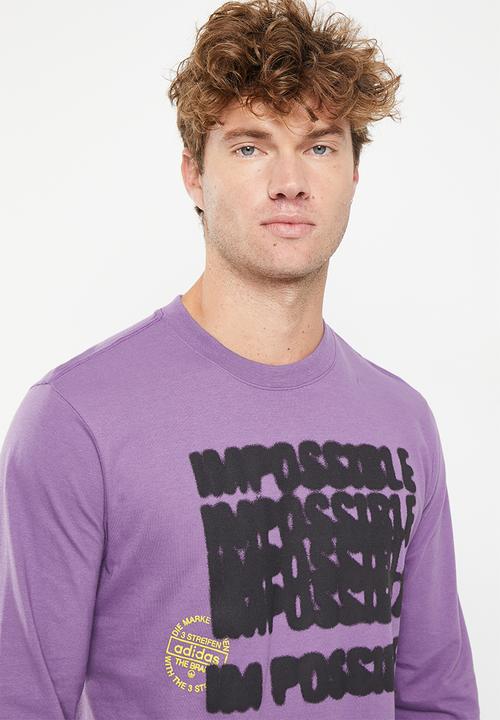 adidas Originals - New age long sleeve tee m - tech purple