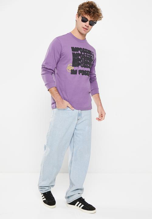 adidas Originals - New age long sleeve tee m - tech purple