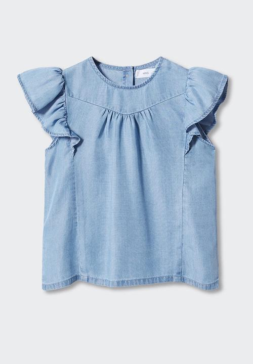 MANGO - Blouse nacha - tejano medio