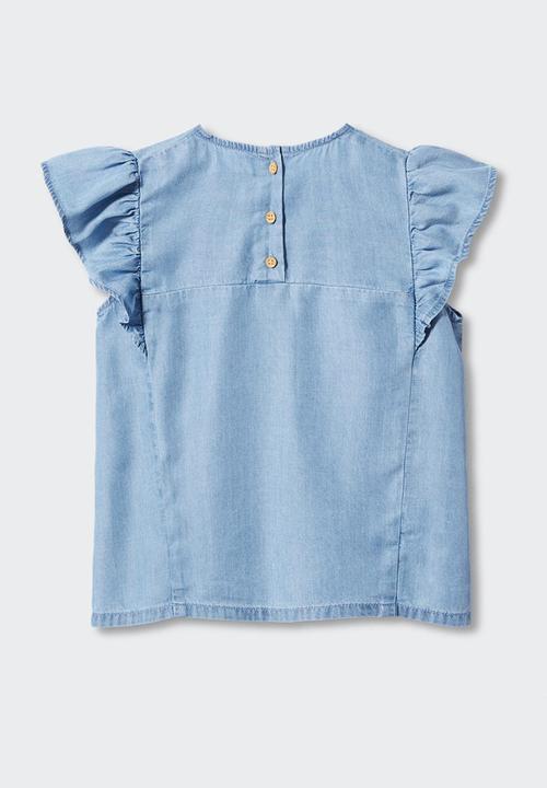 MANGO - Blouse nacha - tejano medio