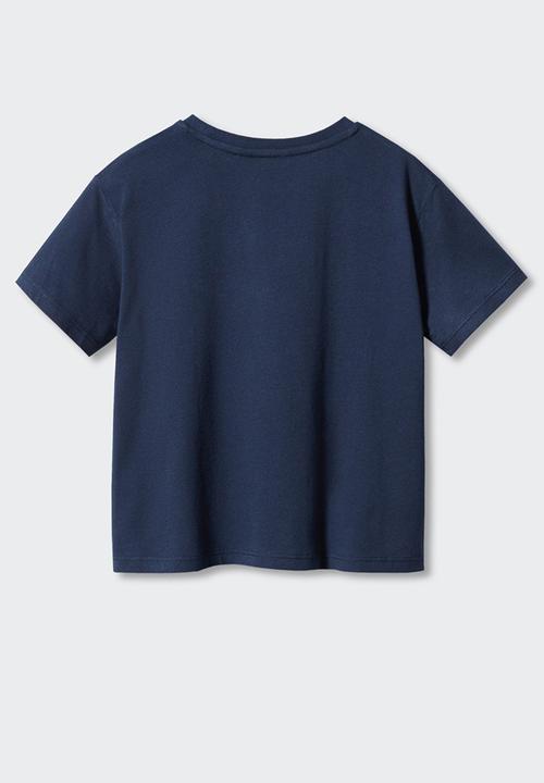 MANGO - T-shirt sirena - navy