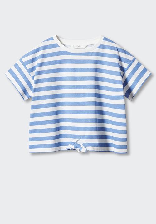 MANGO - T-shirt summer - azul