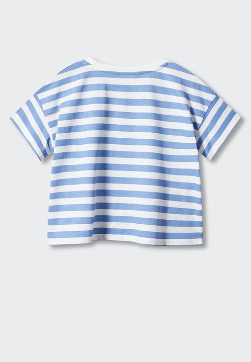 MANGO - T-shirt summer - azul