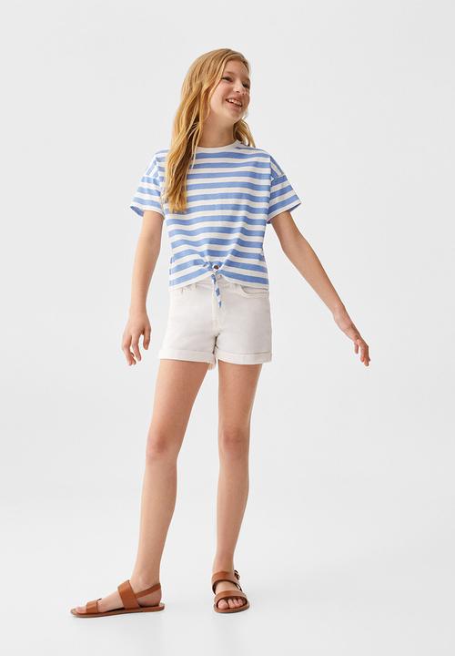 MANGO - T-shirt summer - azul