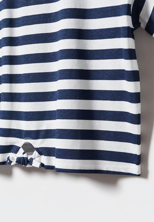 MANGO - T-shirt summer - navy