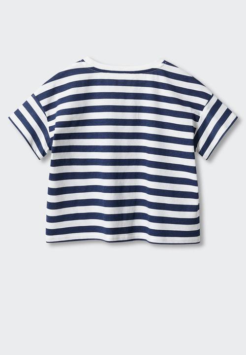 MANGO - T-shirt summer - navy