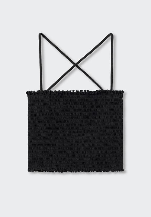 MANGO - T-shirt smock - black
