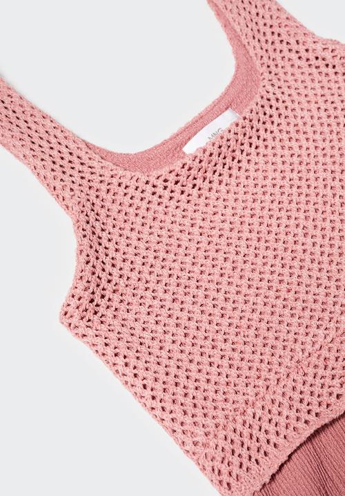 MANGO - Jumpsuit crochi - rosa