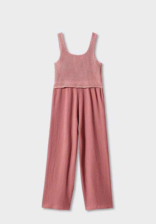 MANGO - Jumpsuit crochi - rosa