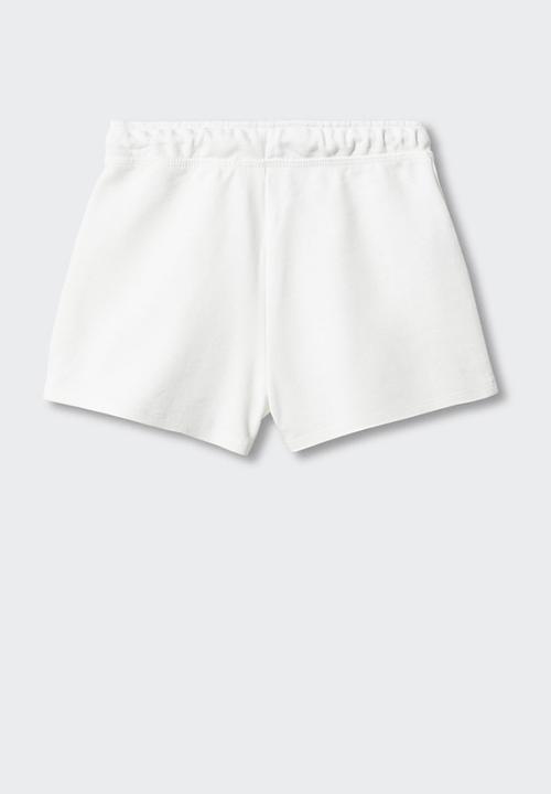 MANGO - Shorts lea - offwhite