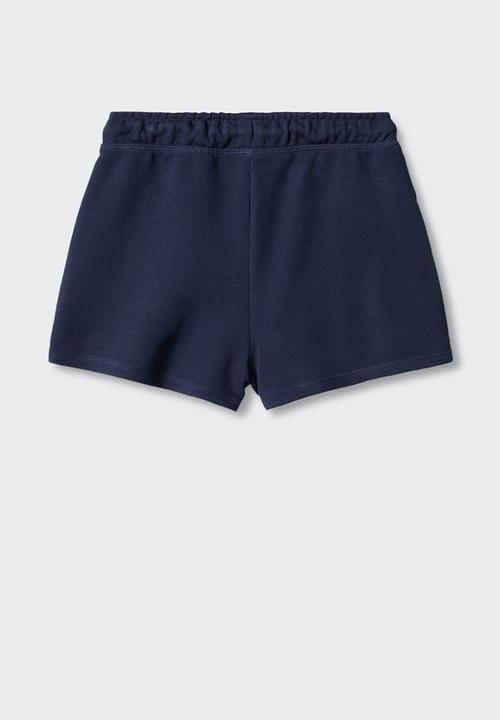 MANGO - Shorts lea - navy