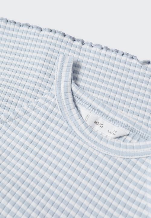 MANGO - T-shirt lane - azul