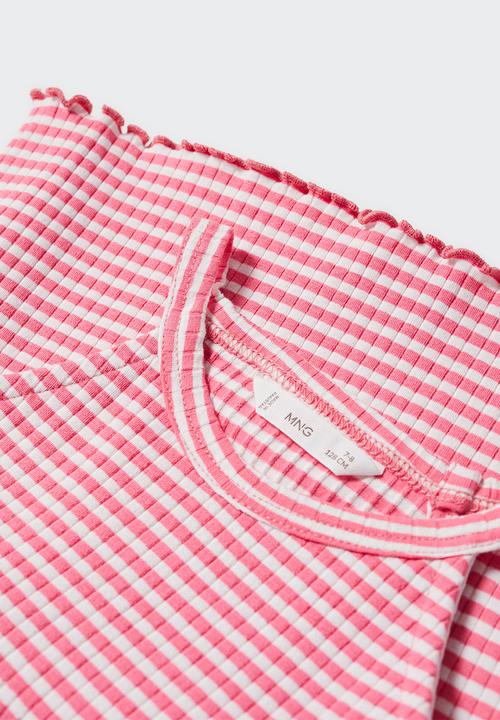 MANGO - T-shirt lane - rosa