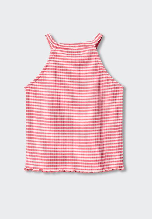 MANGO - T-shirt lane - rosa