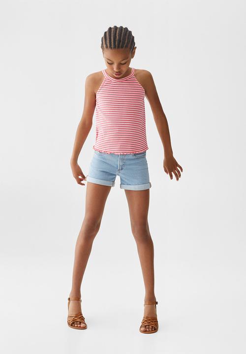 MANGO - T-shirt lane - rosa