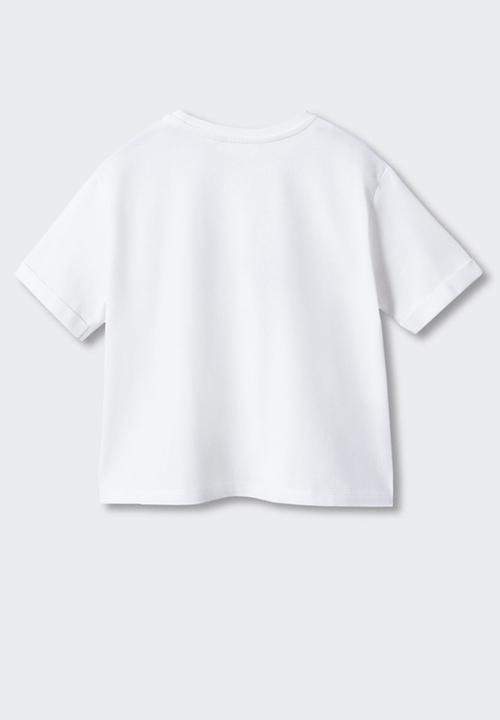 MANGO - T-shirt flamii - white