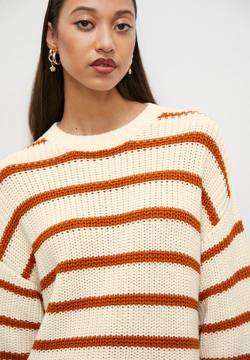 Superbalist - Slouch pullover - burnt orange & cream