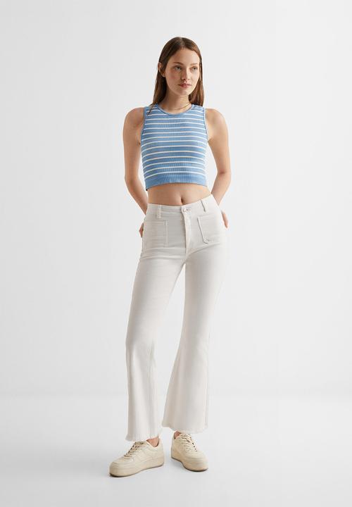 MANGO - T-shirt cool - celeste