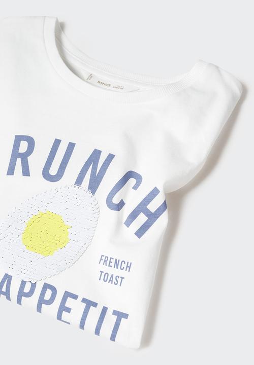 MANGO - T-shirt brunch - offwhite