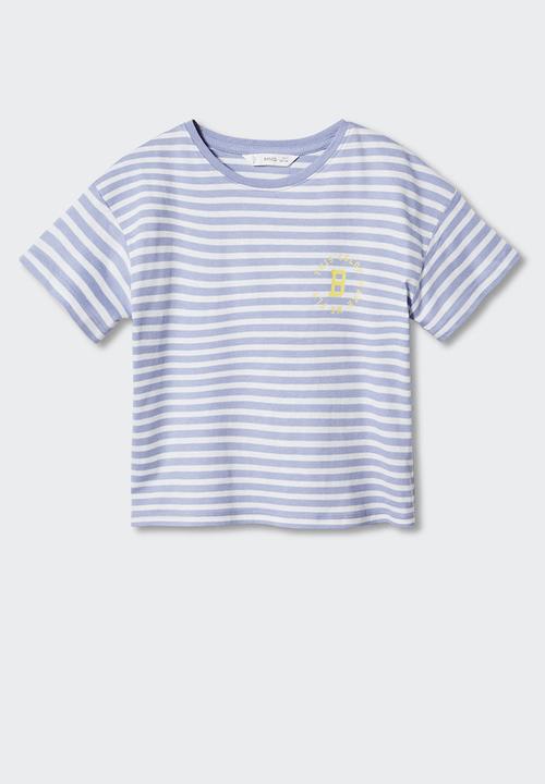 MANGO - T-shirt fresh - azul