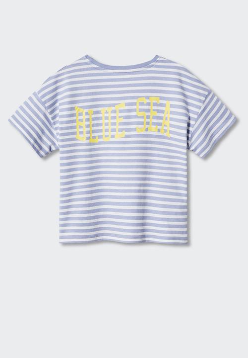 MANGO - T-shirt fresh - azul