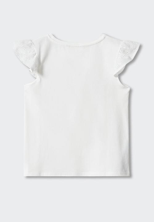 MANGO - T-shirt coco - offwhite