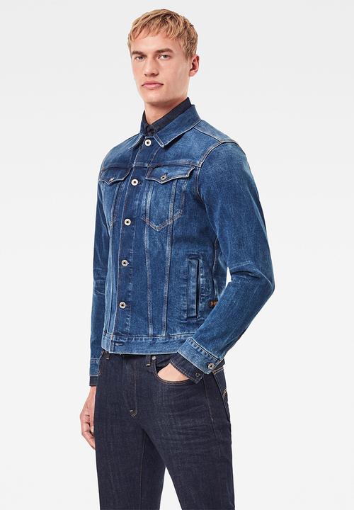 G-STAR - 3301 Slim jkt Olto pure stretch denim - medium aged