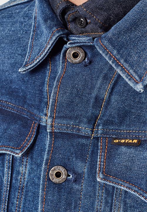G-STAR - 3301 Slim jkt Olto pure stretch denim - medium aged