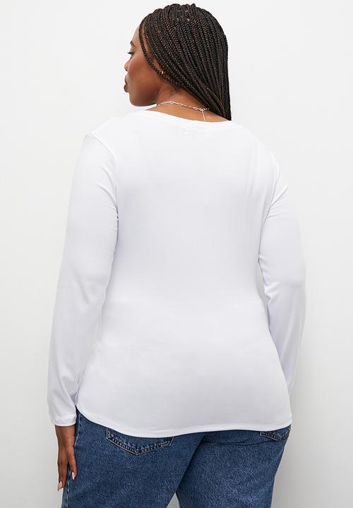 Superbalist - Scoop neck tee - white