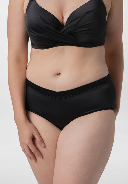 DORINA - Plus opio light padded bandeau bikini top - black