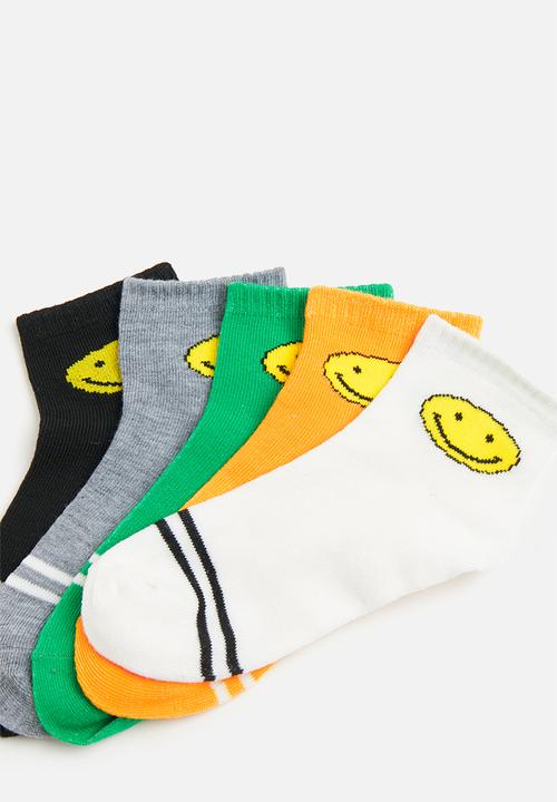 Pop Candy - 5 pack socks - multi smiley