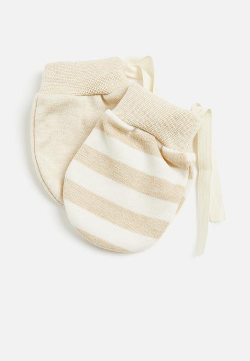 Pop Candy - 2 Pack mittens - cream