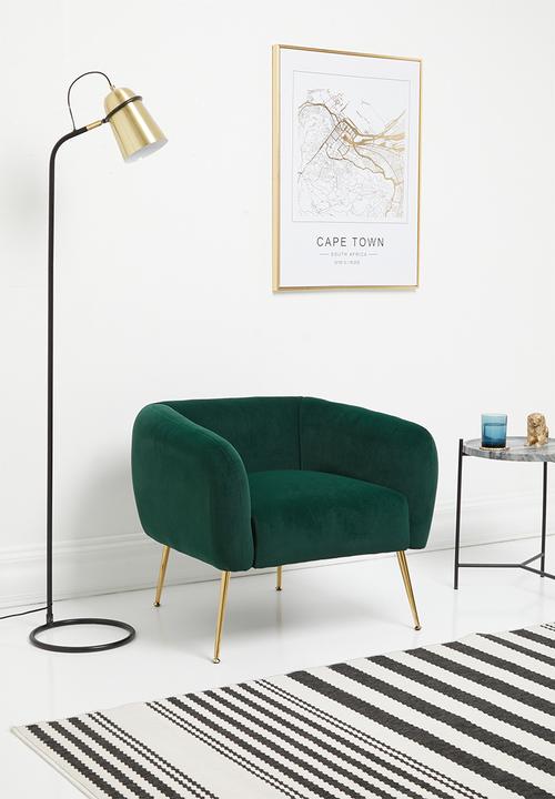 Sixth Floor - Shelley occasional chair - emerald green