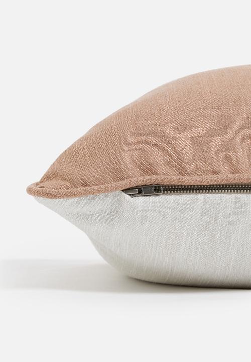 Hertex Haus - Milano 2 Tone cushion cover - rose quartz & crystal