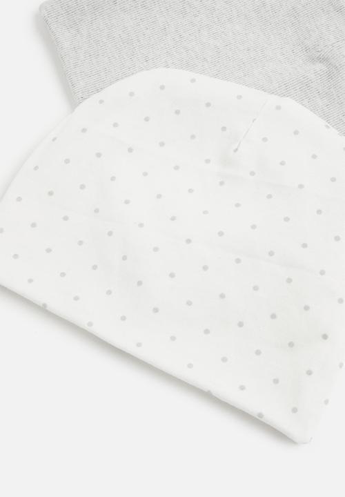 Pop Candy - 2 Pack beanies - white