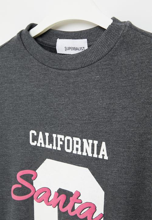 Superbalist - Graphic sweat dress - charcoal