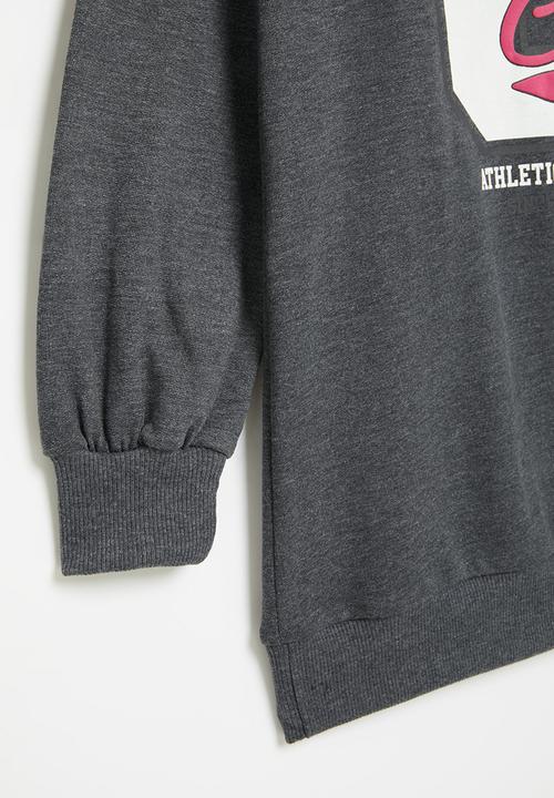 Superbalist - Graphic sweat dress - charcoal