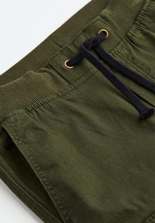 H&M - Cargo trousers - dark khaki green